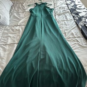 High neck Split Bodycon Long Formal Dress